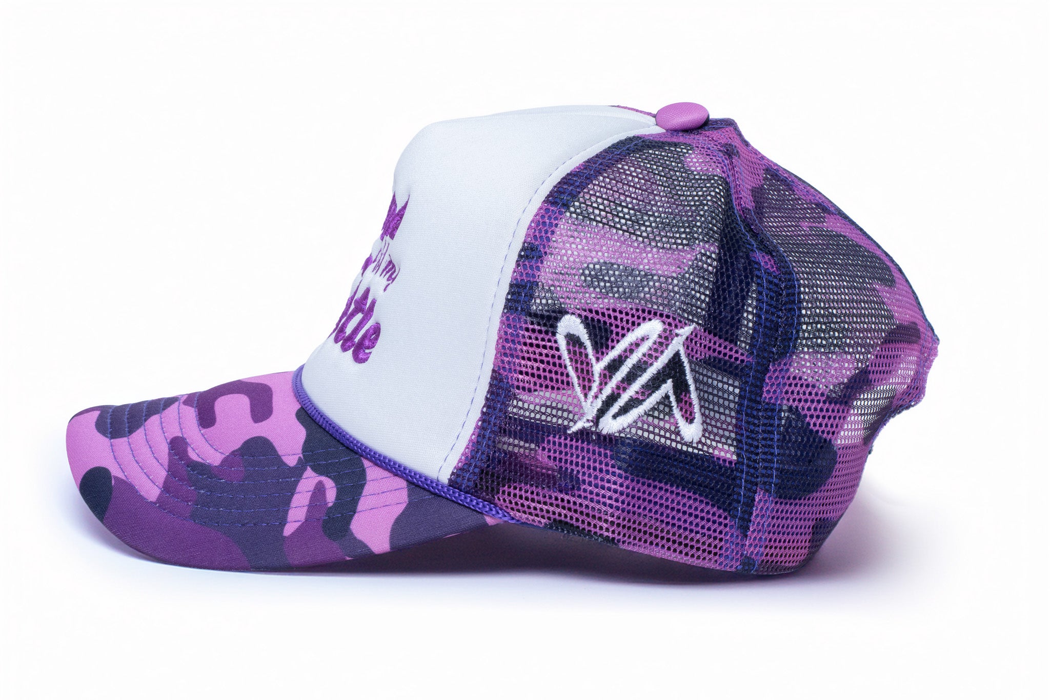 Purple White Trucker
